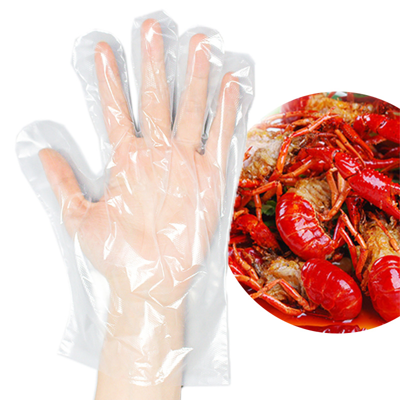 一次性手套食品级专用厨房加厚耐磨特厚pe塑料薄膜家用盒装抽取式