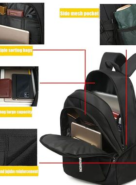 Men's Backpacks Waterproof Rucksack Business Computer Bag Ca