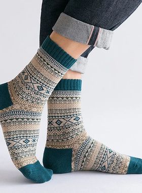 HSS Brand 5 Pairs Winter Men's Socks Thicken Sheep's Wool So