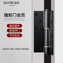 Solid invisible door hinge with door camera buffer invisible hydraulic spring hinge automatic closing positioning damping