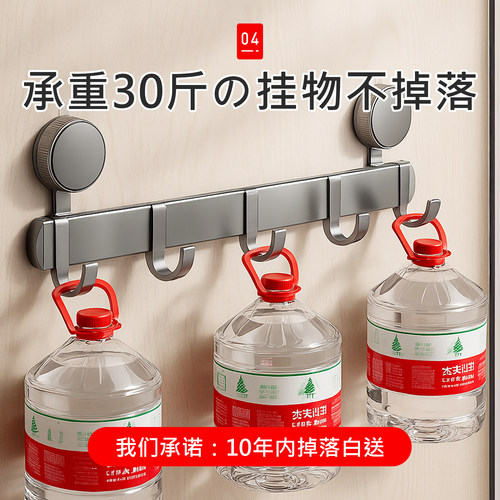 日本吸盘挂钩免打孔强力承重门后挂衣架入户门粘钩厨房墙上置物架 - 图2