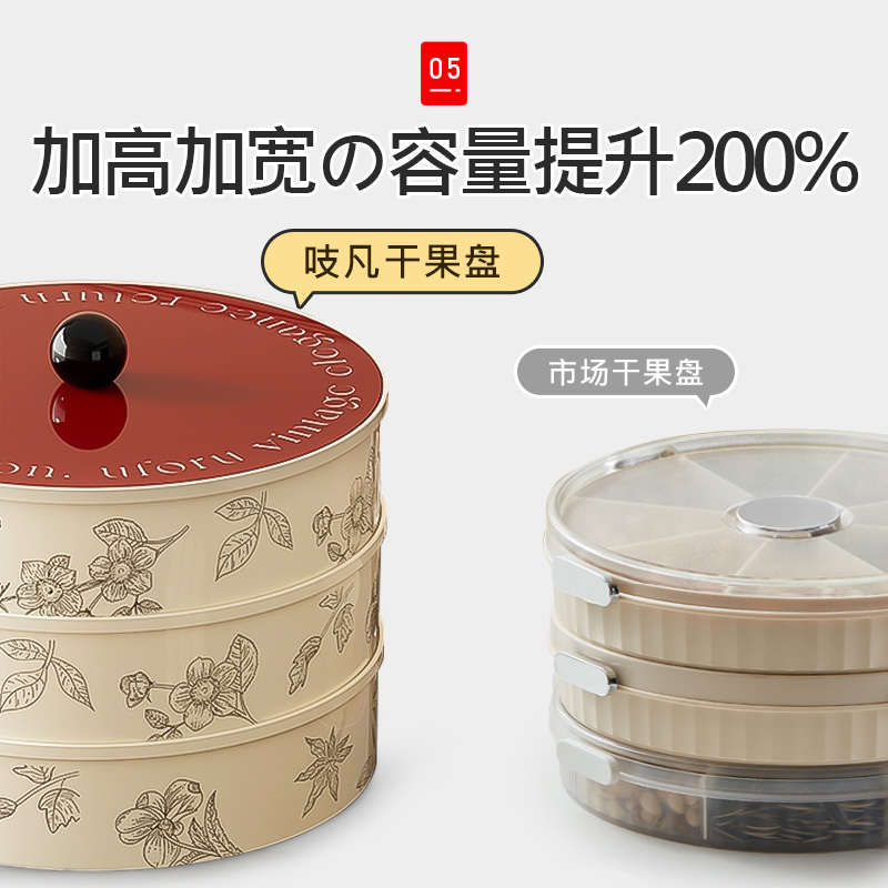 日本干果盘轻奢高档客厅茶几家用2025新款瓜子糖果坚果收纳盒新年