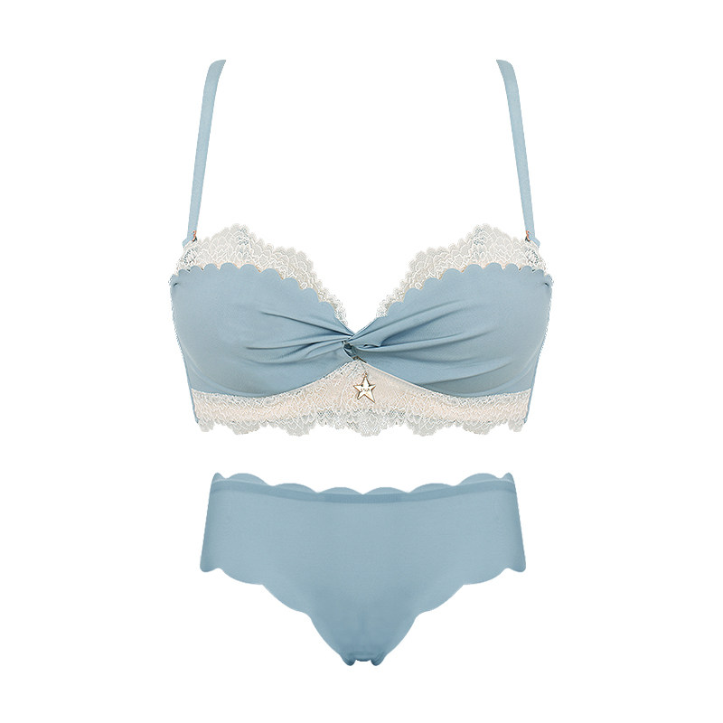 肩带文胸罩套装防滑小胸无钢圈内衣 多情猫文胸