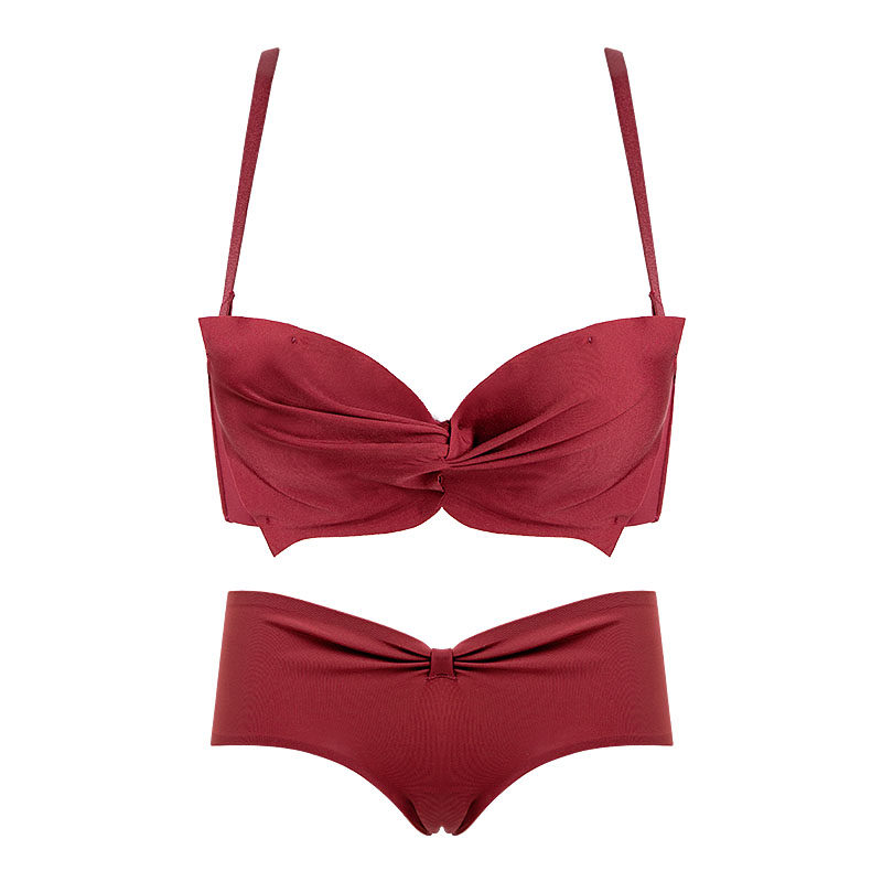 多情猫肩带女红色本命年新娘内衣 多情猫文胸