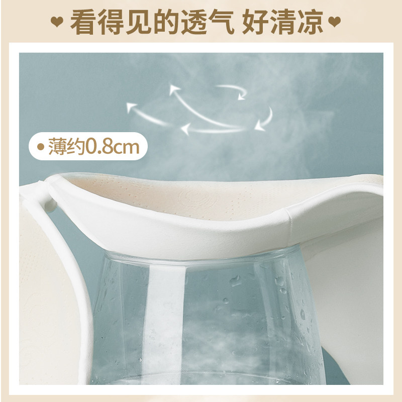 白色薄款多情猫无钢圈收副乳文胸罩 多情猫文胸