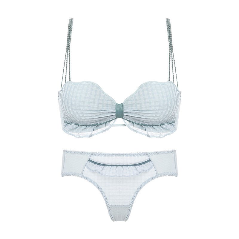 夏季聚拢小胸平胸日系bra少女内衣 多情猫文胸