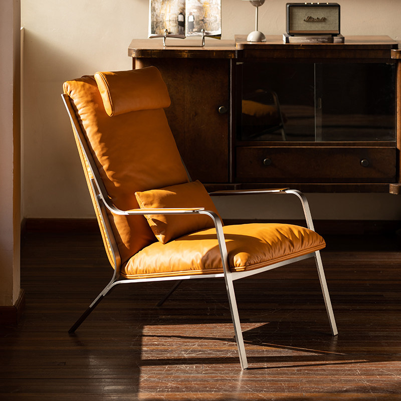 里安休闲椅 致家家居 |设计师单人沙发椅轻奢高端真皮休闲椅客厅,淘宝优惠券,粉丝福利购,淘宝优惠卷