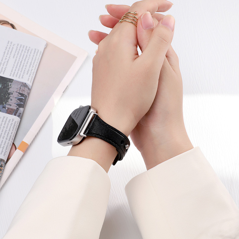 适用于华为watchfit4表带fit3/2真皮小蛮腰反扣腕带智能手表fit4pro高级感女款替换配件 - 图1