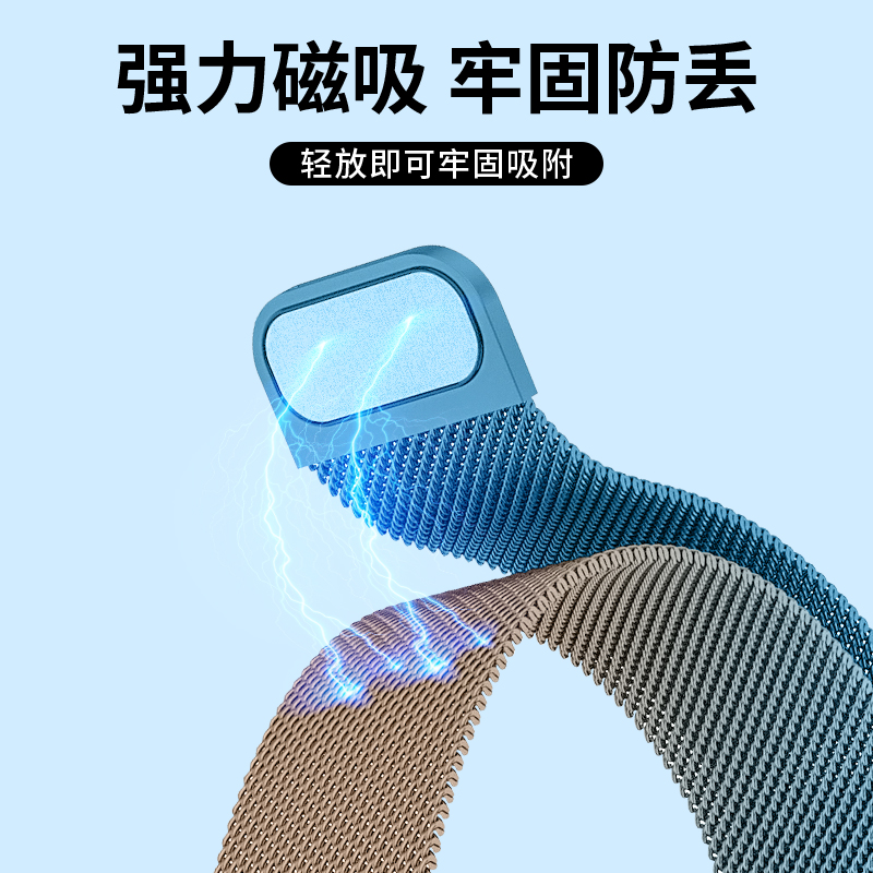 适用于小米米兔儿童手表表带C7A/7X/6C/5C/4X/S1米兰磁吸金属腕带红米redmi小寻电话Yes3c/T5/X5替换表链配件 - 图3