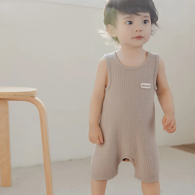 Quirky Bear baby vest one-piece hoodie modal