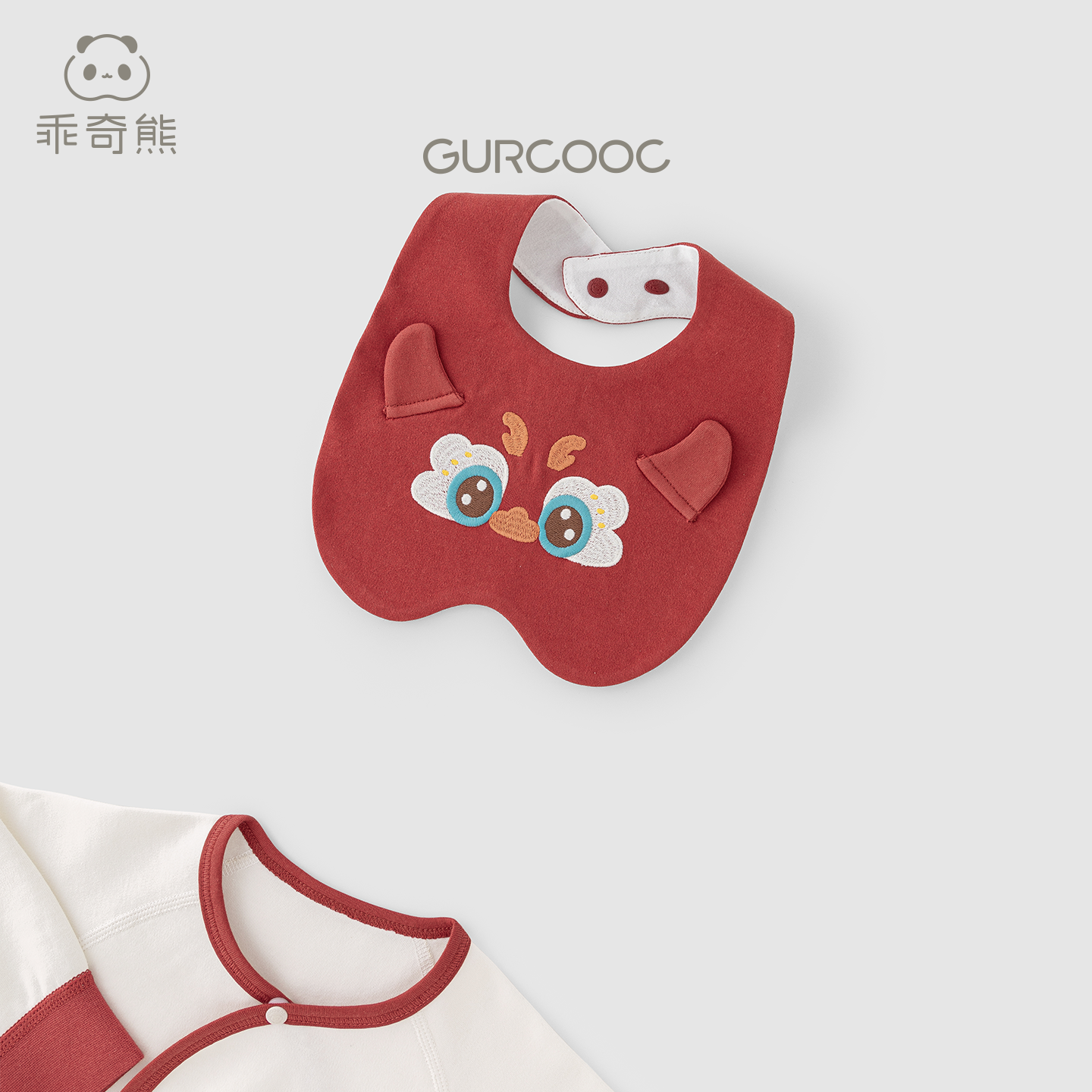 新生婴儿纯棉口水巾春秋季红色满月围兜宝宝防水吐奶过新年围嘴巾,淘宝优惠券,粉丝福利购,淘宝优惠卷