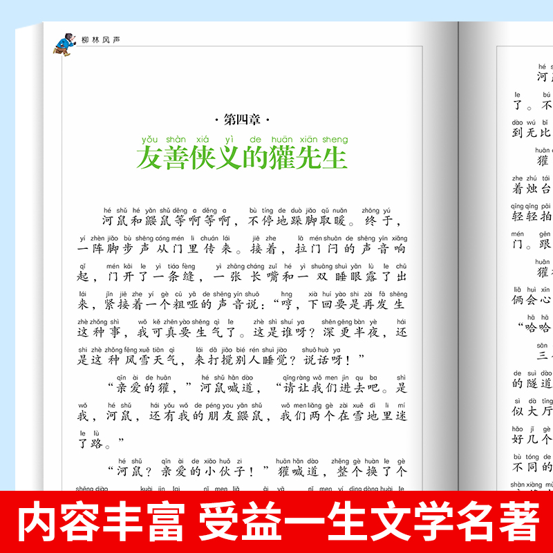 正版包邮柳林风声注音版原著三年级小学生一二年级课外阅读书籍儿童版1-2-3年级课外书必读上下册文学读物6-7-8岁畅销书籍-图3