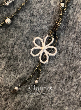 「马蒂斯花梦」小众设计感秋冬毛衣链可调节70cm长款项链