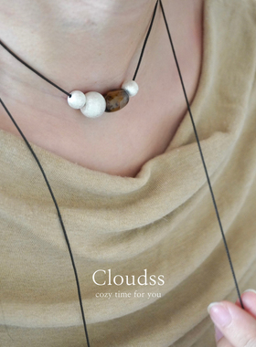 「秋日果实」美拉德色系 S925纯银一款多戴长款秋冬毛衣链