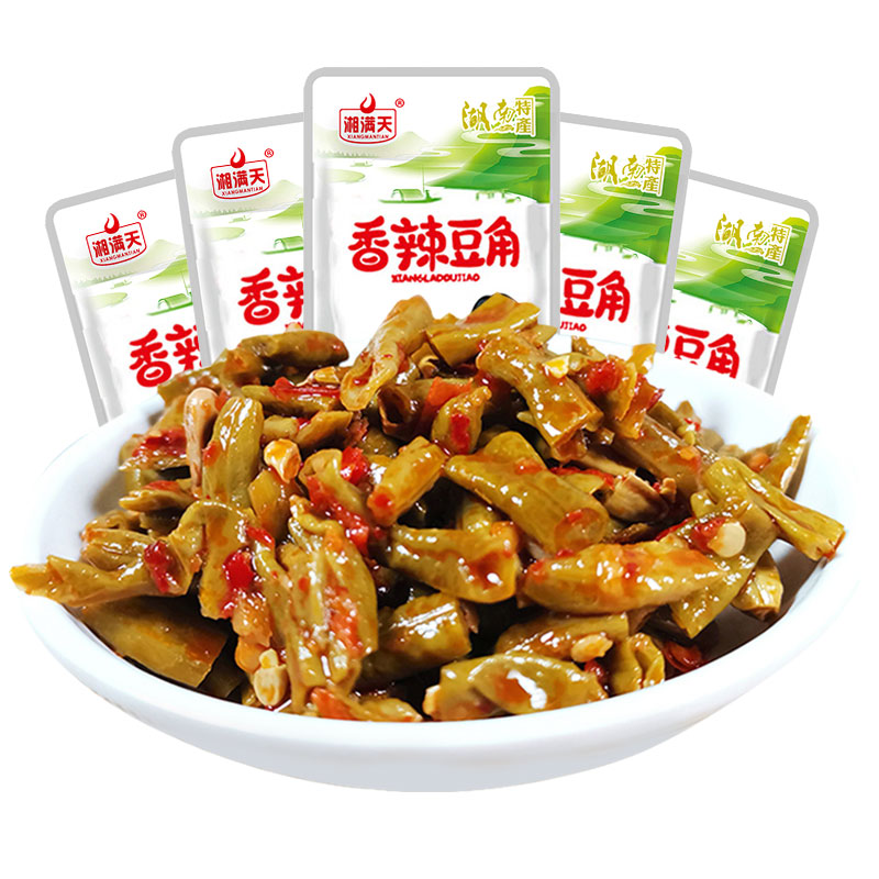 香辣酸豆角酸脆豇豆小包装拌面下饭菜开胃菜即食小菜湖南农家特产