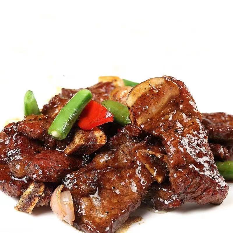 联豪黑椒牛仔骨6包装1440g新鲜牛仔骨已腌制冷冻酒店餐厅带骨牛排