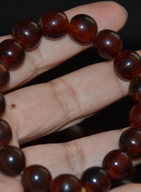 天然牦牛角老料圆珠手串带风化纹文玩手串手链diy配饰配件