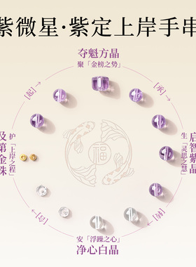天然水晶手串紫水晶手链串珠叠戴手饰送女友闺蜜本命年礼物女