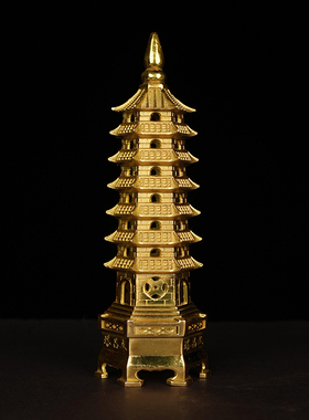 吉照堂黄铜文昌塔7层摆件