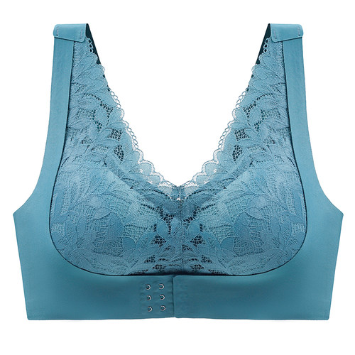 泰国胶原蛋白养护乳胶内衣无钢圈防下垂聚拢上托调整型蕾丝文胸罩 - 图3