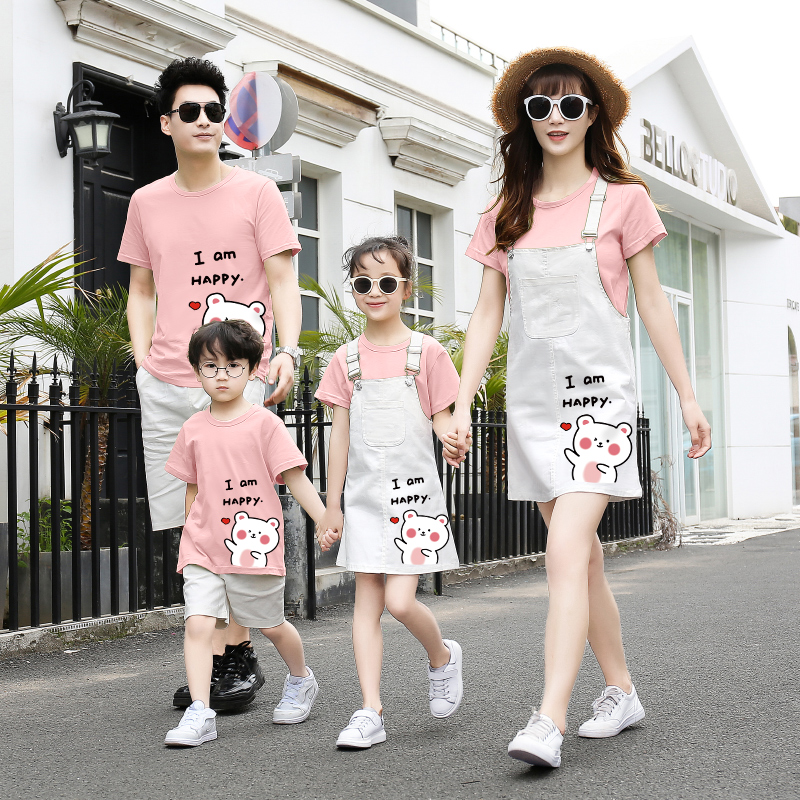 网红亲子装夏装一家三口四口2025新款潮母子母女装洋气高端背带裙