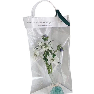 花袋透明手提袋ins花束袋教师节单支玫瑰花包花袋鲜花包装袋网红 虎窝淘