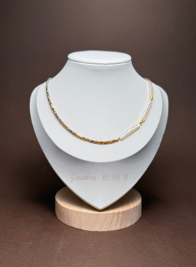 天然淡水极光银条巴洛克项链