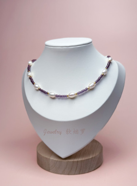 淡水米形珍珠项链ins风锁骨链