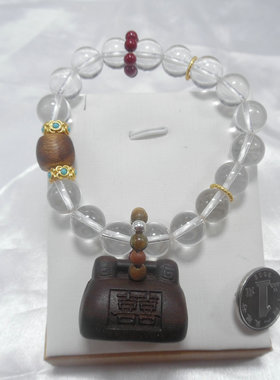 女士天然石原创设计手链松紧手镯