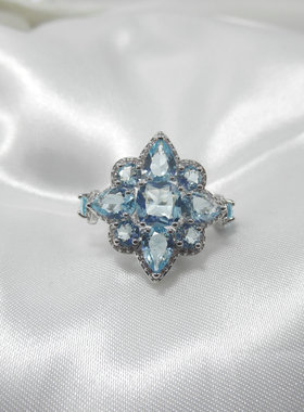 锆石戒指镀真金闪亮指环几何椭圆