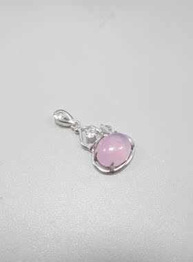 女银挂件爱心葫芦吊坠不含链锆石