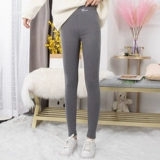 Бархатные демисезонные леггинсы, утепленные штаны, в обтяжку, по фигуре, высокая талия