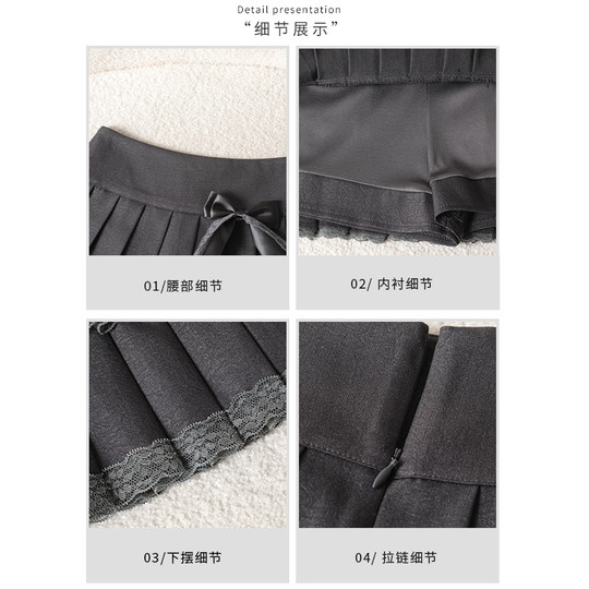 2025 new French ballet style bow skirt for women with summer high waist A-line slimming cake fluffy pleated skirt