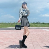 Толстовка, юбка в складку, осенний комплект для отдыха, коллекция 2022