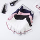 Student elastic waist striped skirt pink