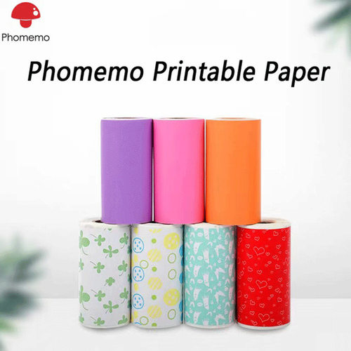 Phomemo 50 53mm M02s系列 一盒三卷 通用打印纸热敏纸 图案贴纸 - 图0