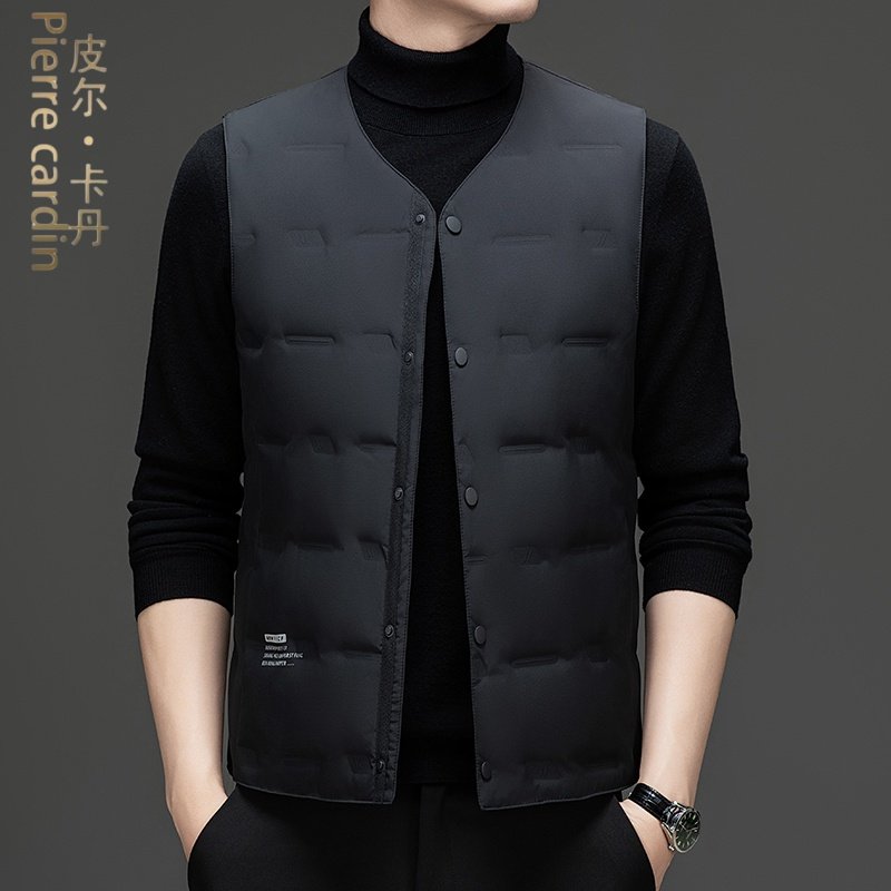 皮尔卡丹2025新款羽绒马甲男冬季轻薄保暖背心坎肩无袖外套爸爸装,淘宝优惠券,粉丝福利购,淘宝优惠卷