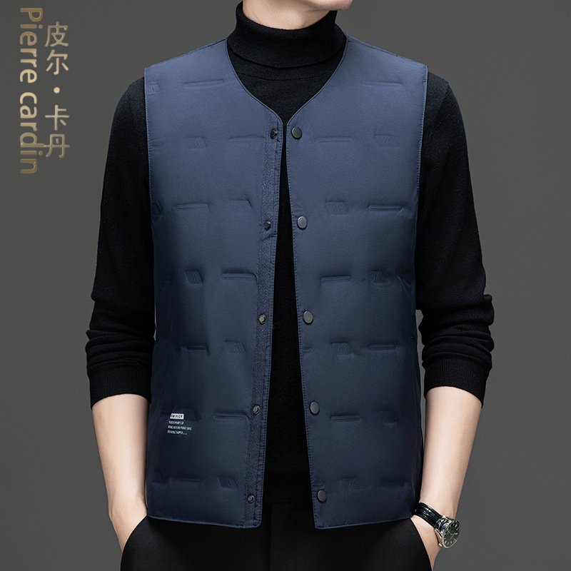皮尔卡丹2025新款羽绒马甲男冬季轻薄保暖背心坎肩无袖外套爸爸装,淘宝优惠券,粉丝福利购,淘宝优惠卷
