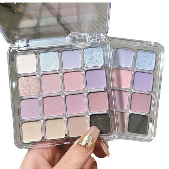 Pure desire pseudo-free 16-color eyeshadow palette low saturation matte pearlescent white water light makeup milk tea earth color student party
