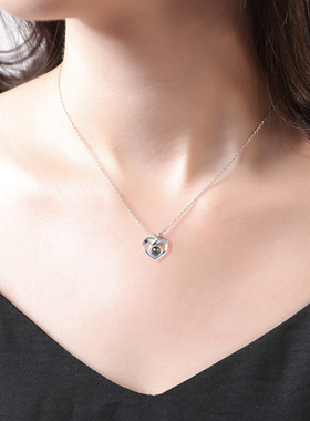 项链女纯银2020年新款情人节礼物