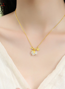 925纯银和田玉项链免费刻字