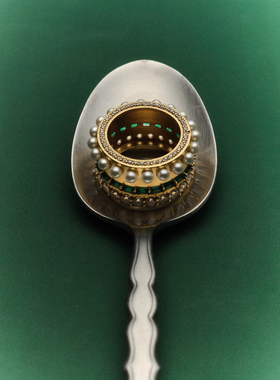 VEERT The Thick Layered Ring珍珠钻石戒指