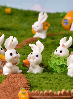 摆件微观创意手工栅栏围墙小动物