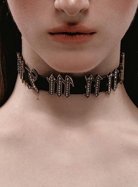 项圈女颈带禁欲系小众设计复古高级感轻奢小众女锁骨链项圈配饰