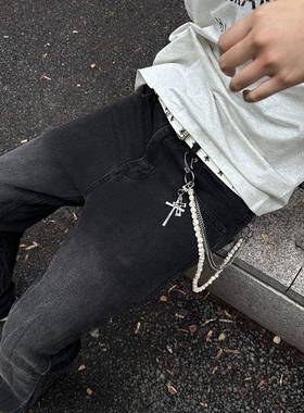 Lntic 骷髅头双层裤炼美式高街cleanfit潮流穿搭饰品挂饰