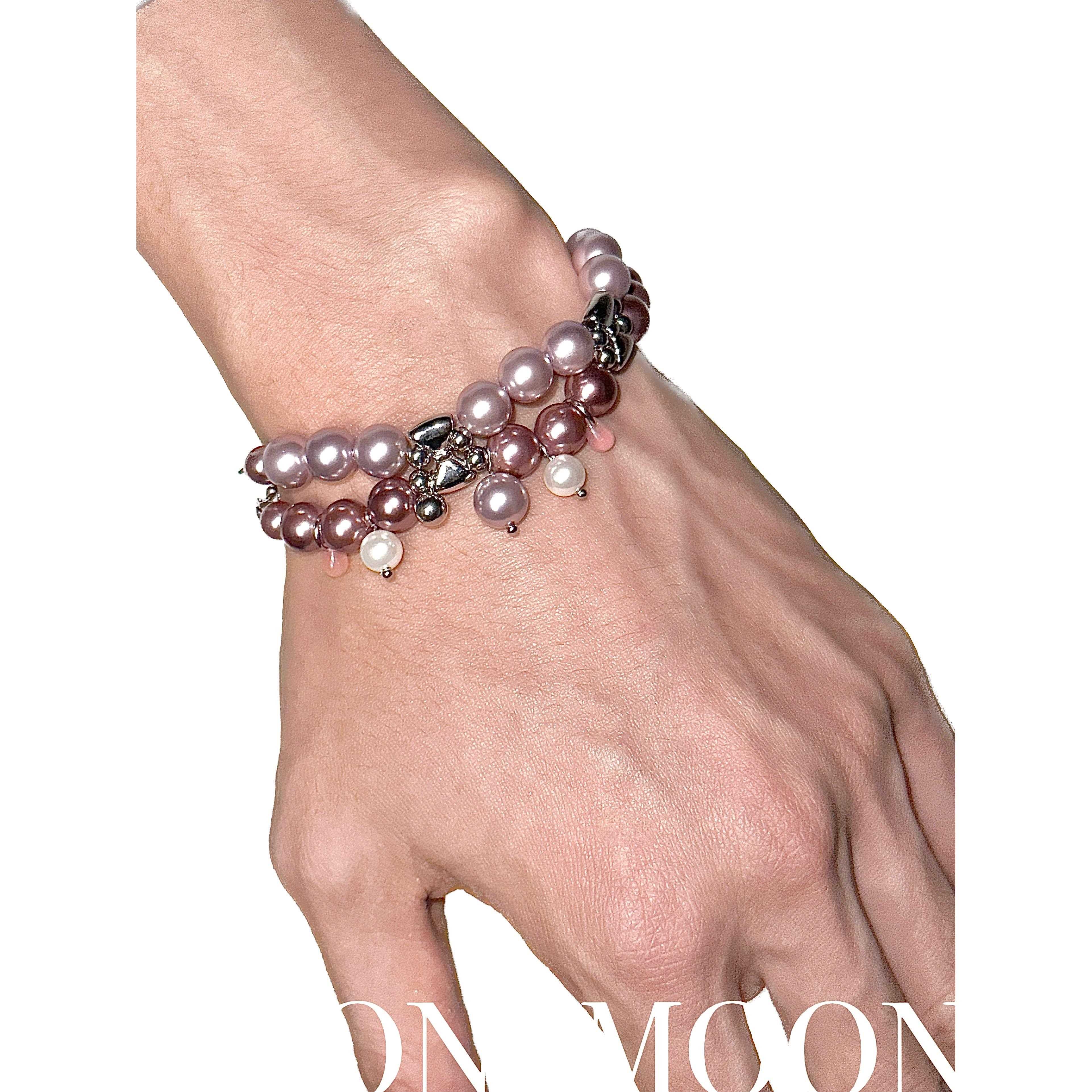 原创设计 粉紫珍珠钛钢项炼choker - 图3