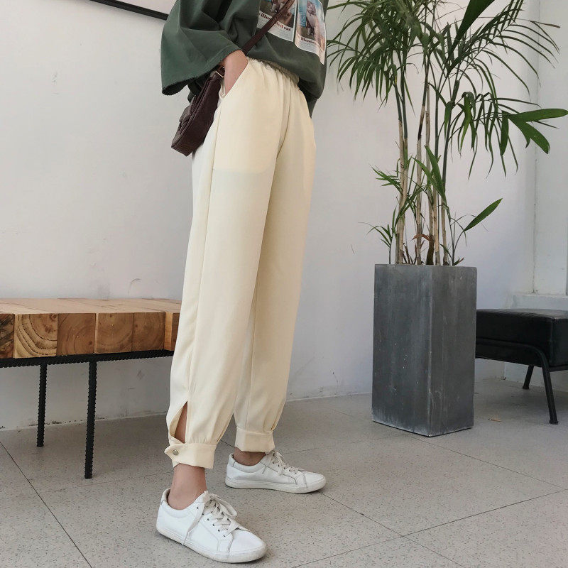 女夏韩版ins哈伦裤 伊索芙休闲裤