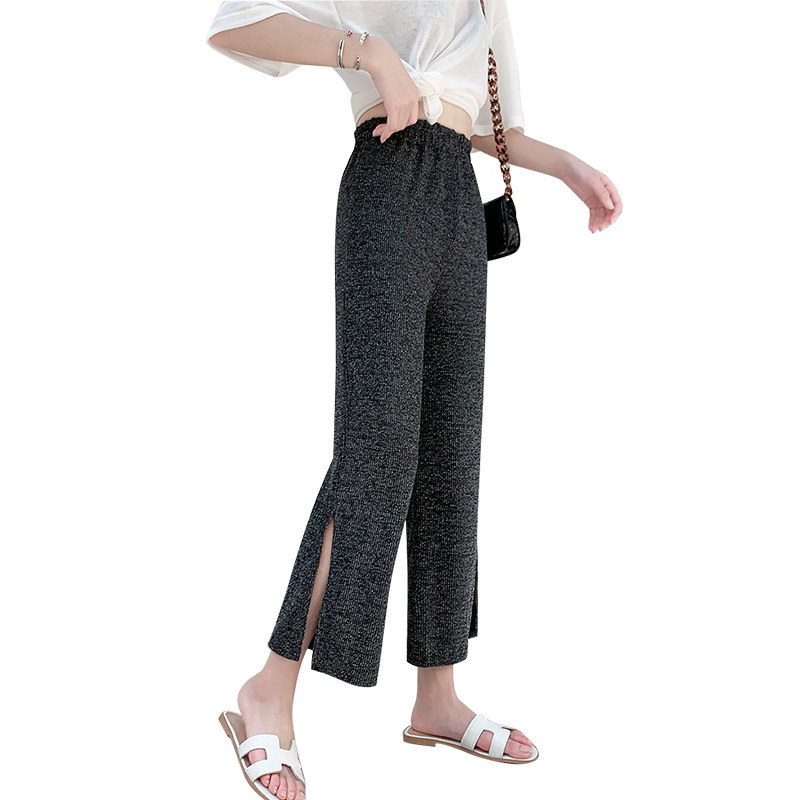 亮片阔腿裤女夏2020新款高腰 伊索芙休闲裤