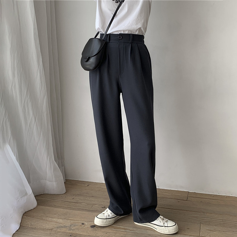 高腰显瘦垂坠感春秋季2020阔腿裤 伊索芙休闲裤