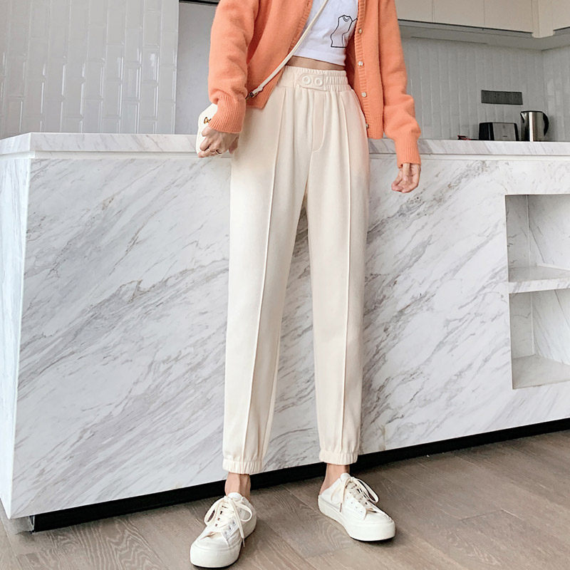 2020秋季新款高腰显瘦束脚运动裤 伊索芙休闲裤